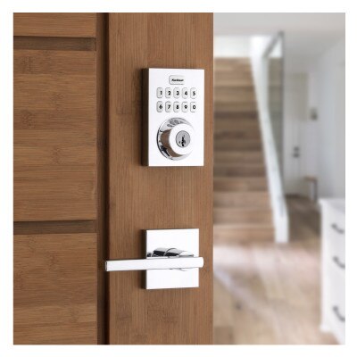 Kwikset Home Connect 620 Smart Lock, Z-Wave 700 Long Range, Contemporary with Deadbolt, Polished Chrome